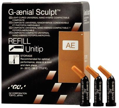 G-aenial Sculpt Universal Composite, Unitip Refill, 0.16 ml, AE, 10/Pk, 009185