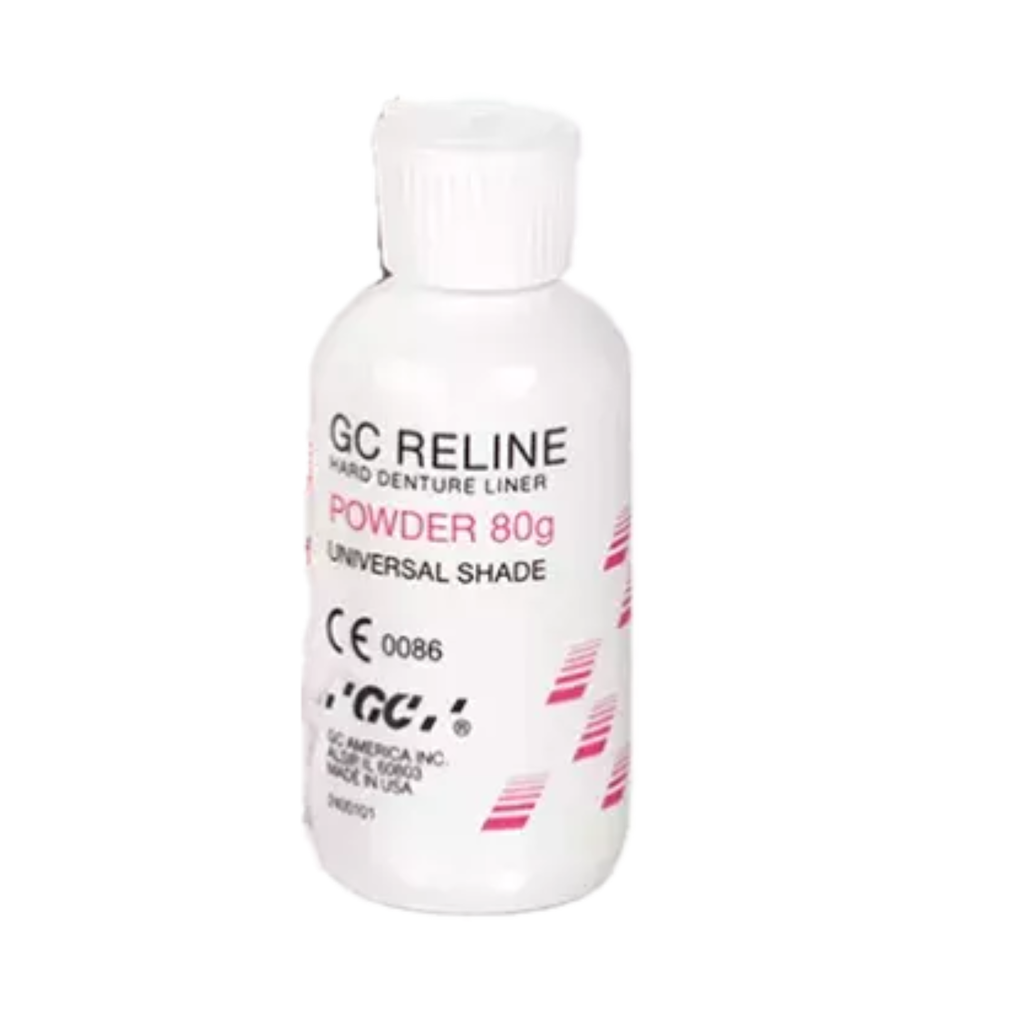 GC Reline Chairside Hard Denture Liner, Powder Refill, 80 g, 1/Pk, 346002