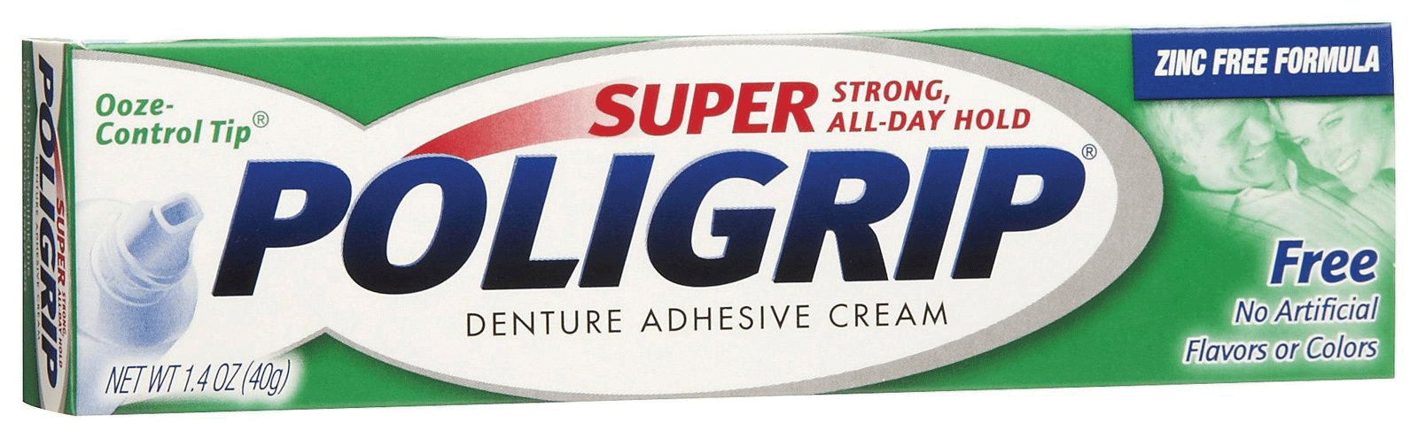 Super Poligrip Denture Adhesive Cream, Travel Size, 0.75 oz, 12/Pk
