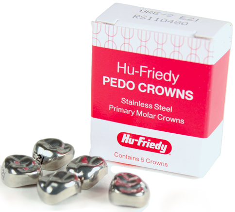 Stainless Steel Pedo Crowns, Refill, First Primary Molar, # 3 Lower Right, 5/Pk, SSC-LRD3