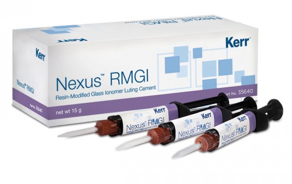 Nexus RMGI Glass Ionomer Luting Cement, Dual-Mix, Syringe Kit, 5 g, 1/Pk, 35640