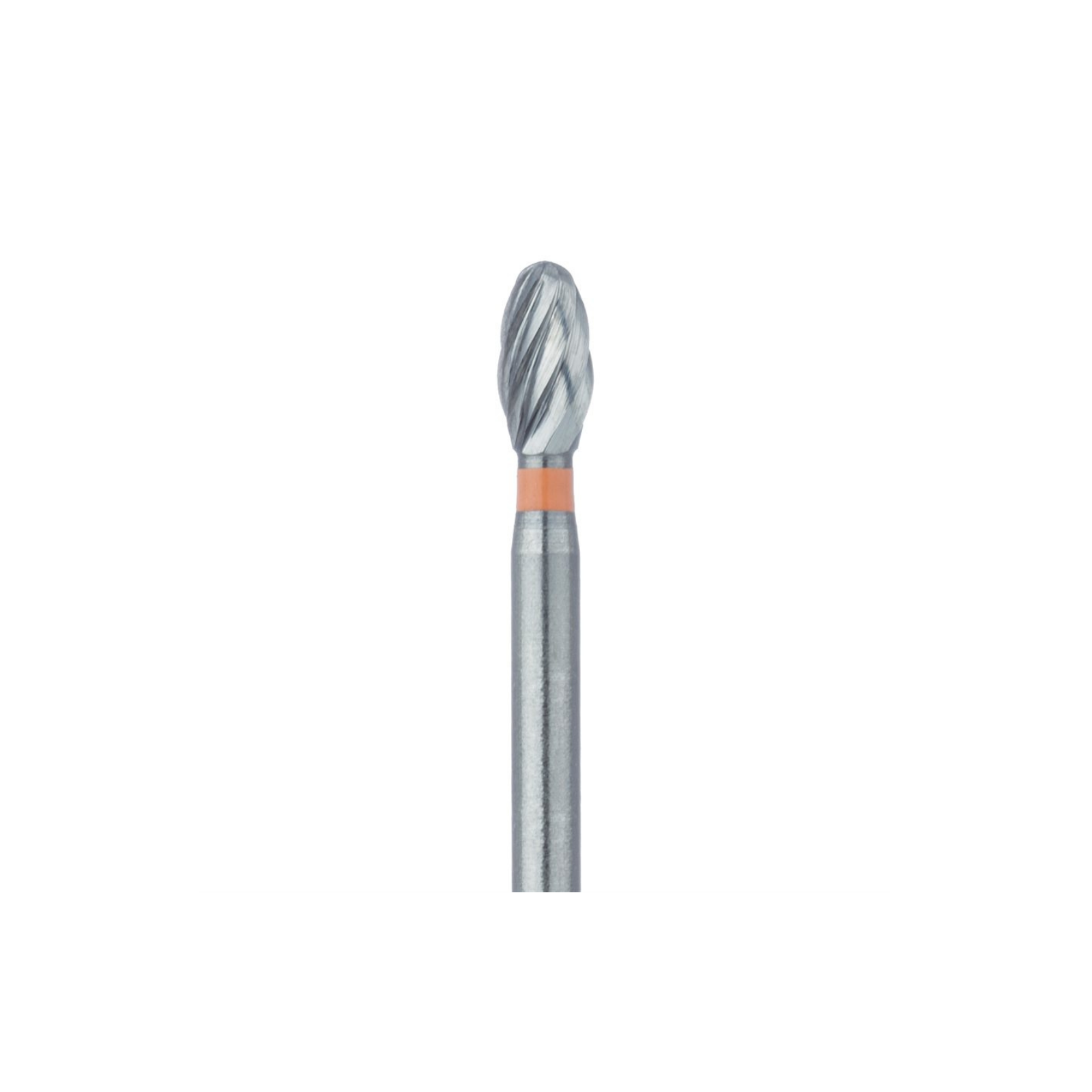 Tungsten Carbide Twist Trimming & Finishing Burs, FG, Egg, 7408, 2.3 mm, Fine, Orange, 5/Pk, D0379-023-FG