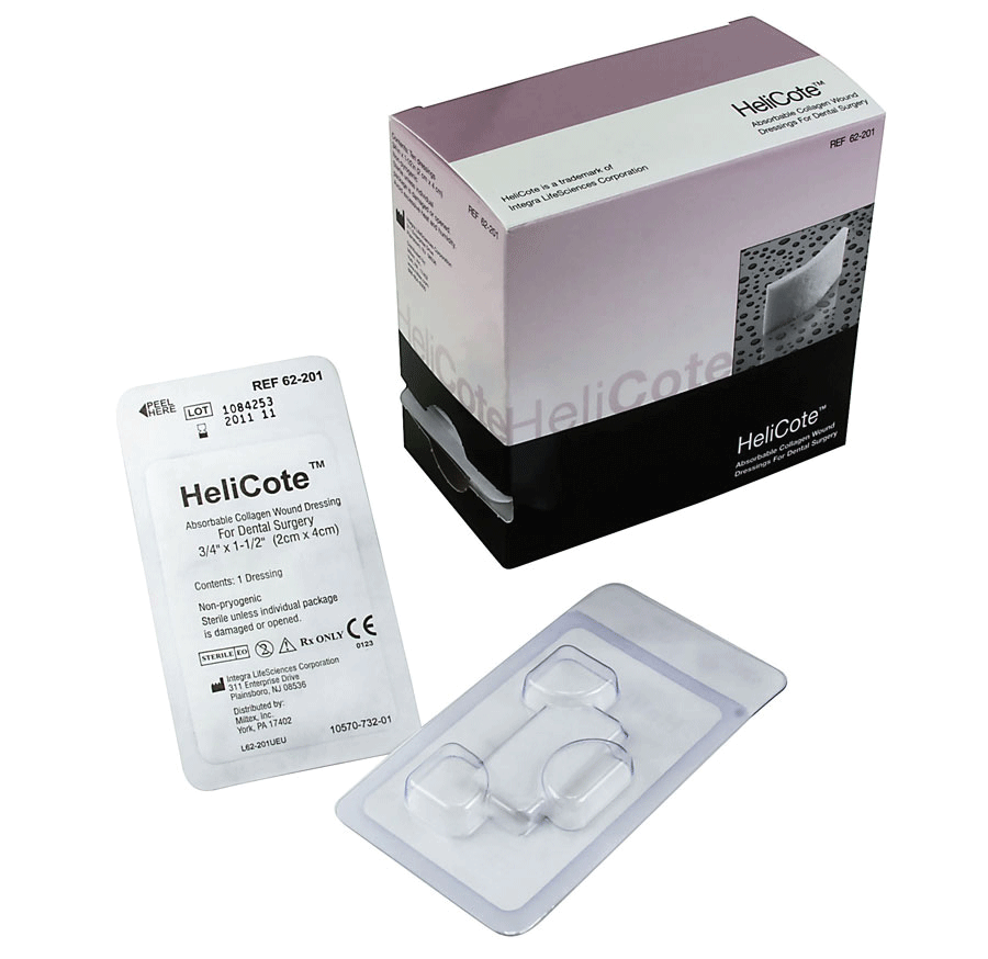 Helicote Collagen Wound Dressing 3/4 x 1.5 10/bx