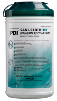 Sani-Cloth HB Wipes XL 8