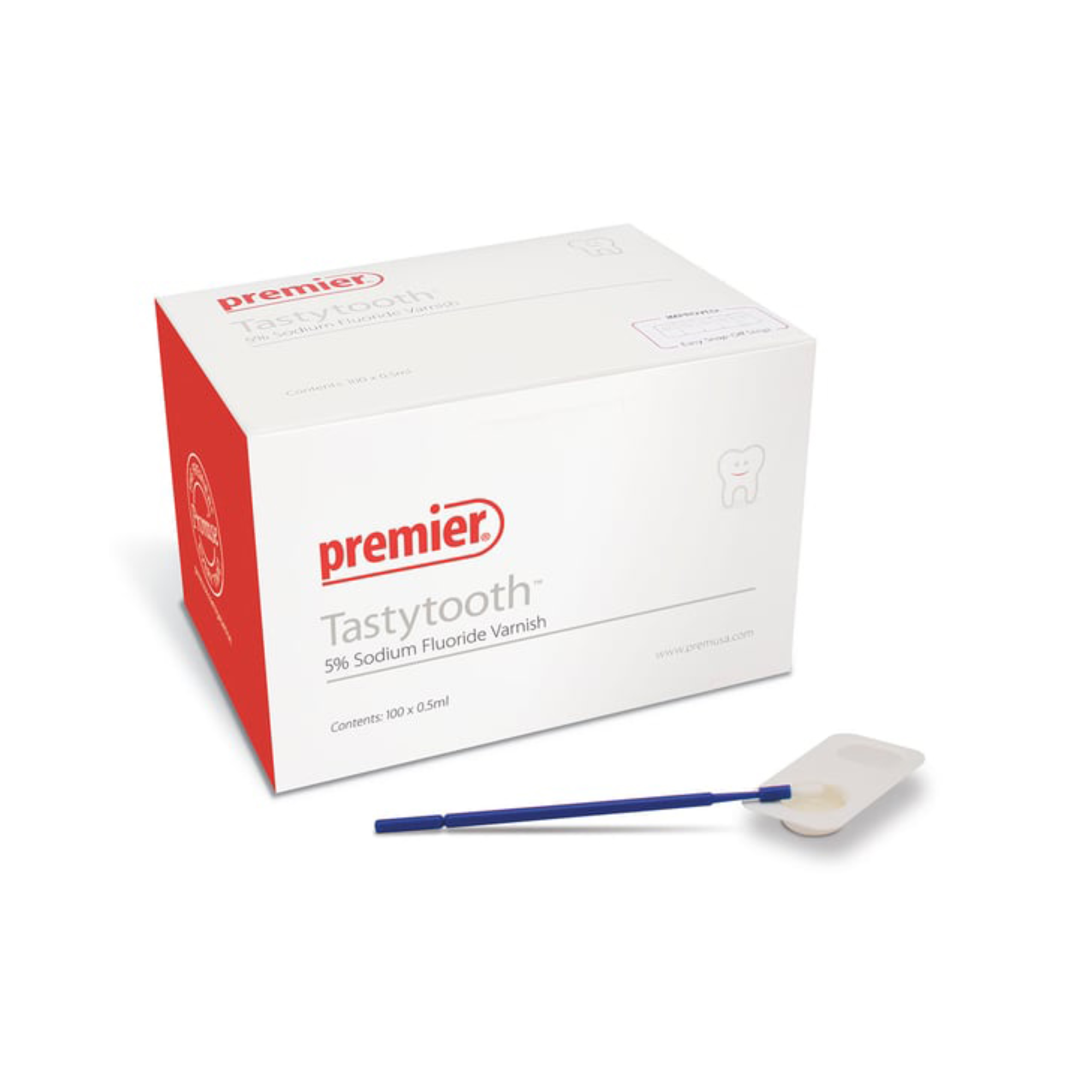 TastyTooth Fluoride Varnish, Single-Dose Kit, 0.5 ml, Bubblegum, 100/Pk