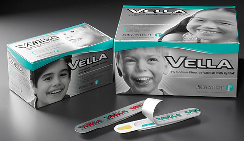 Vella Sodium Fluoride Varnish, 0.5 ml, Bubble Gum, 100/Pk