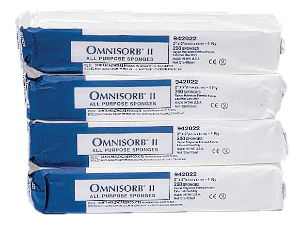 Omnisorb II Non-Woven Sponges, Non-Sterile, 4-Ply, 2