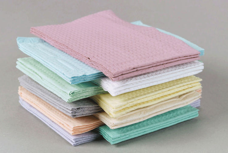 Choice Poly-Back Towels, 2-Ply Tissue, Waffle-Embossed, 13