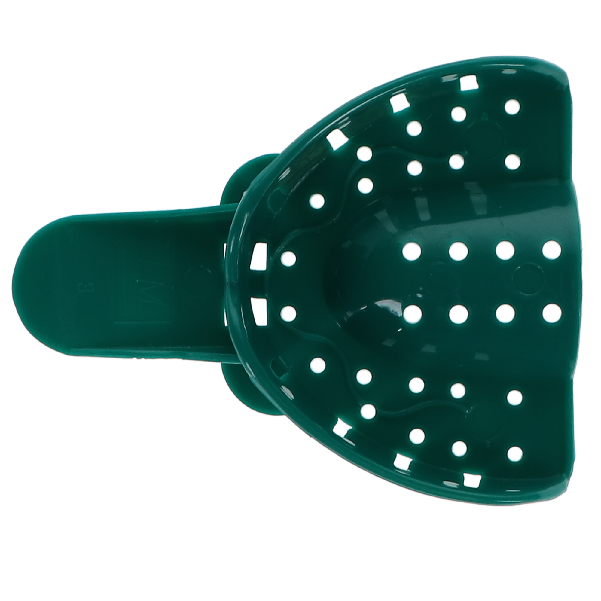Disposable Plastic Impression Trays, # 3, Medium, Upper, Green, 12/Pk, 311003