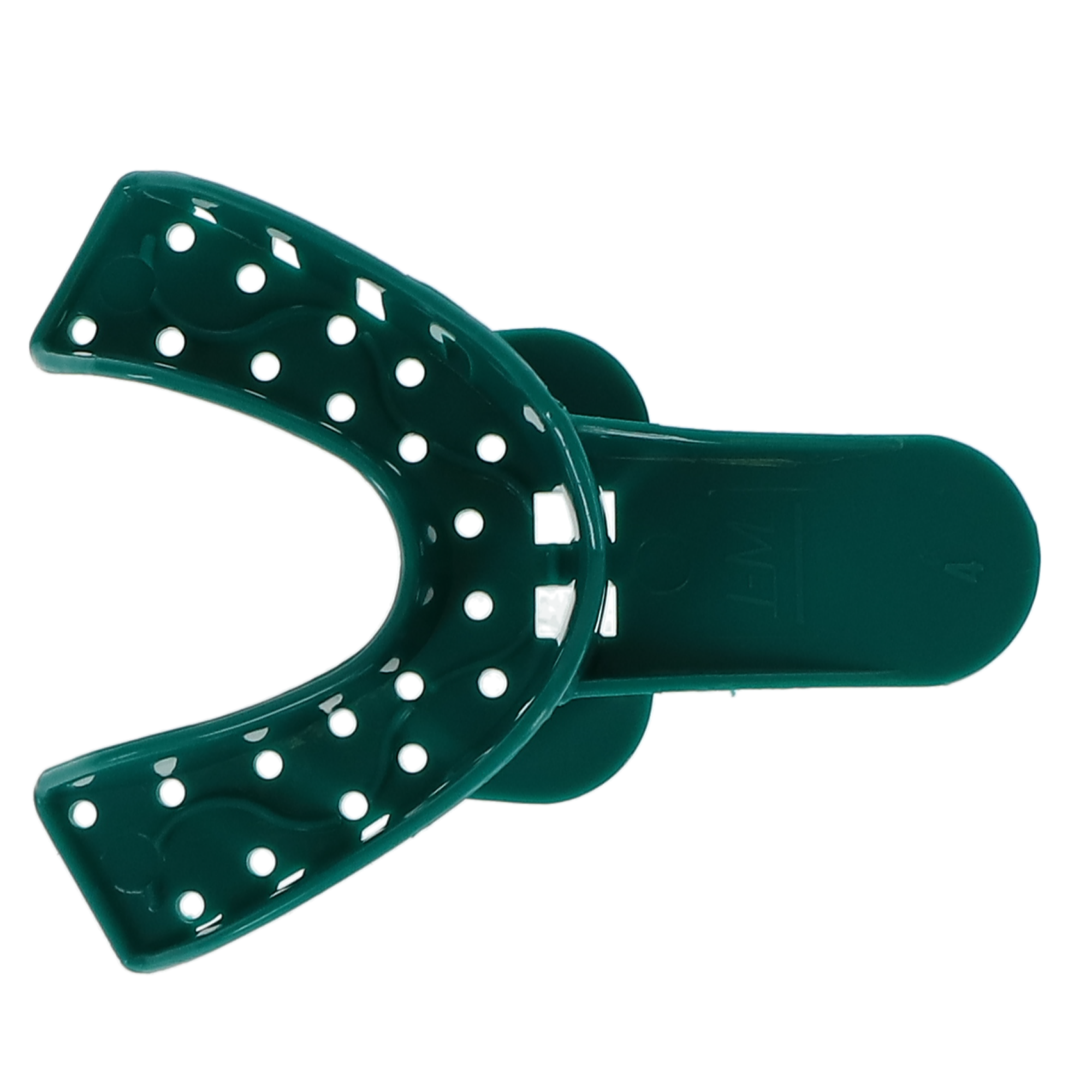 Disposable Plastic Impression Trays, # 4, Medium, Lower, Green, 12/Pk, 311004