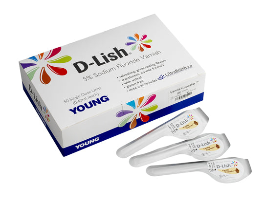 D-Lish 5% Sodium Fluoride Varnish, Assorted, 200/Box