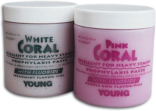 White Coral Prophy Paste, with Fluoride, Fine, Mint, 250 g
