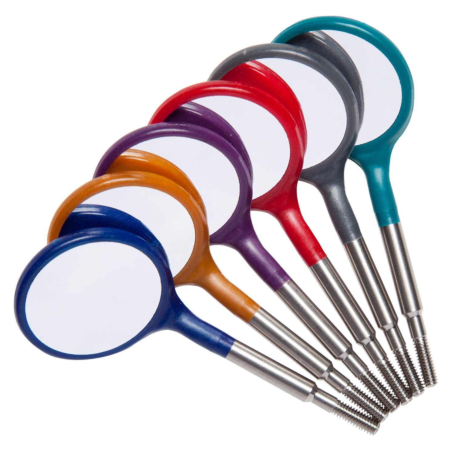 Crystal HD Plastic Mirror Heads, Cone Socket, # 5, Neon Orange, 12/Pk, 50Z372Q