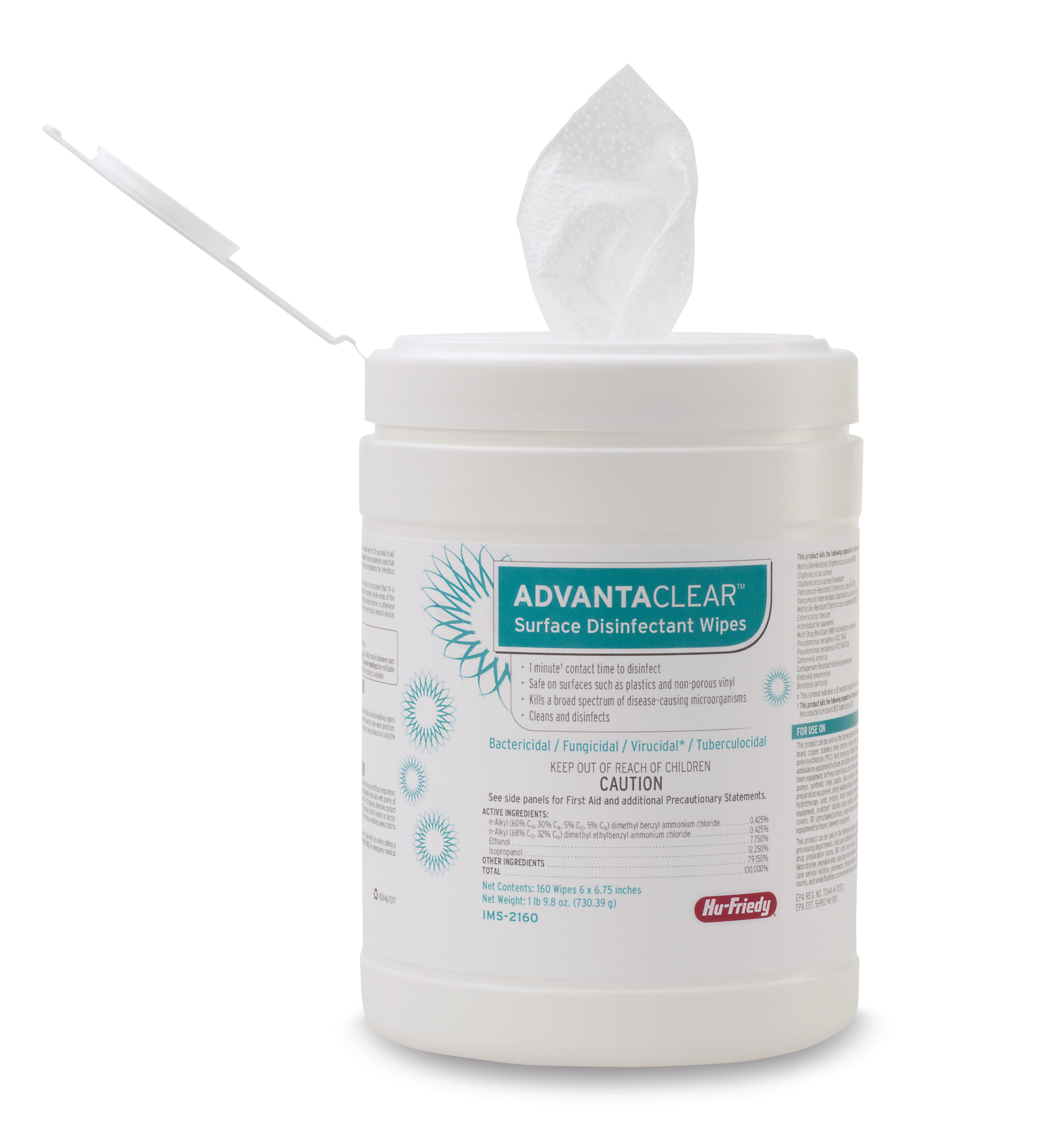 AdvantaClear Surface Disinfectant Wipes Flat Pack, 6